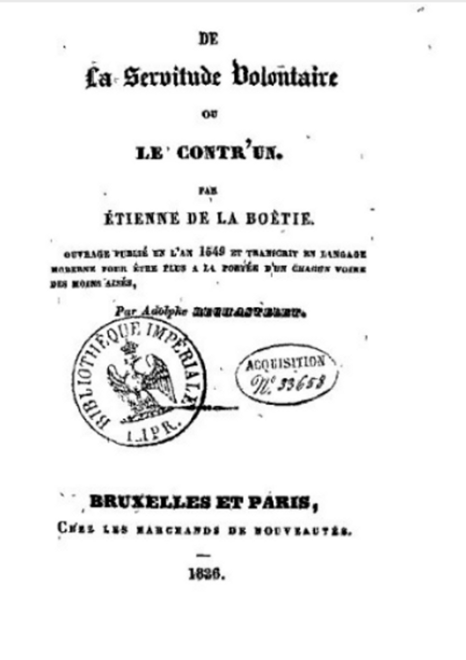 Discours de la servitude volontaire